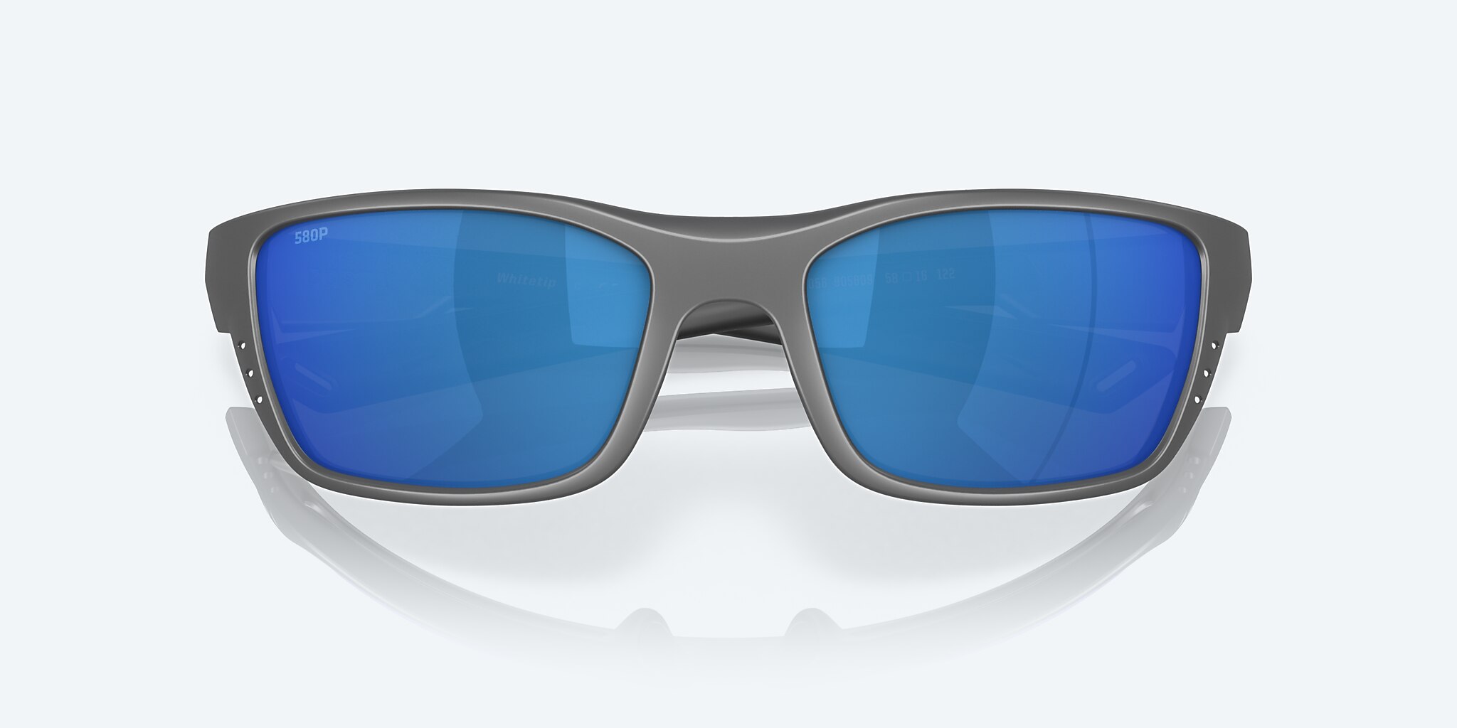 Sunglasses Costa Whitetip M (58-18) with Blue Mirror lens and Matte Gray frame Image 5 of 7