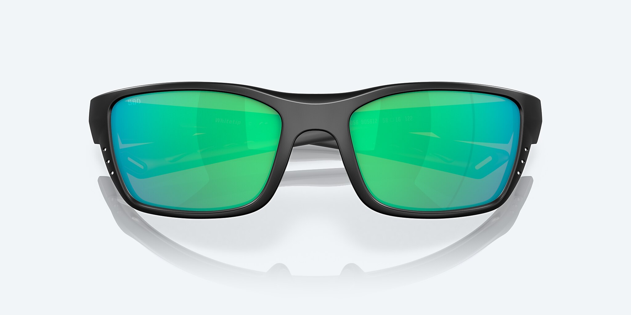 Sunglasses Costa Whitetip M (58-18) with Green Mirror lens and Blackout frame Image 5 of 7