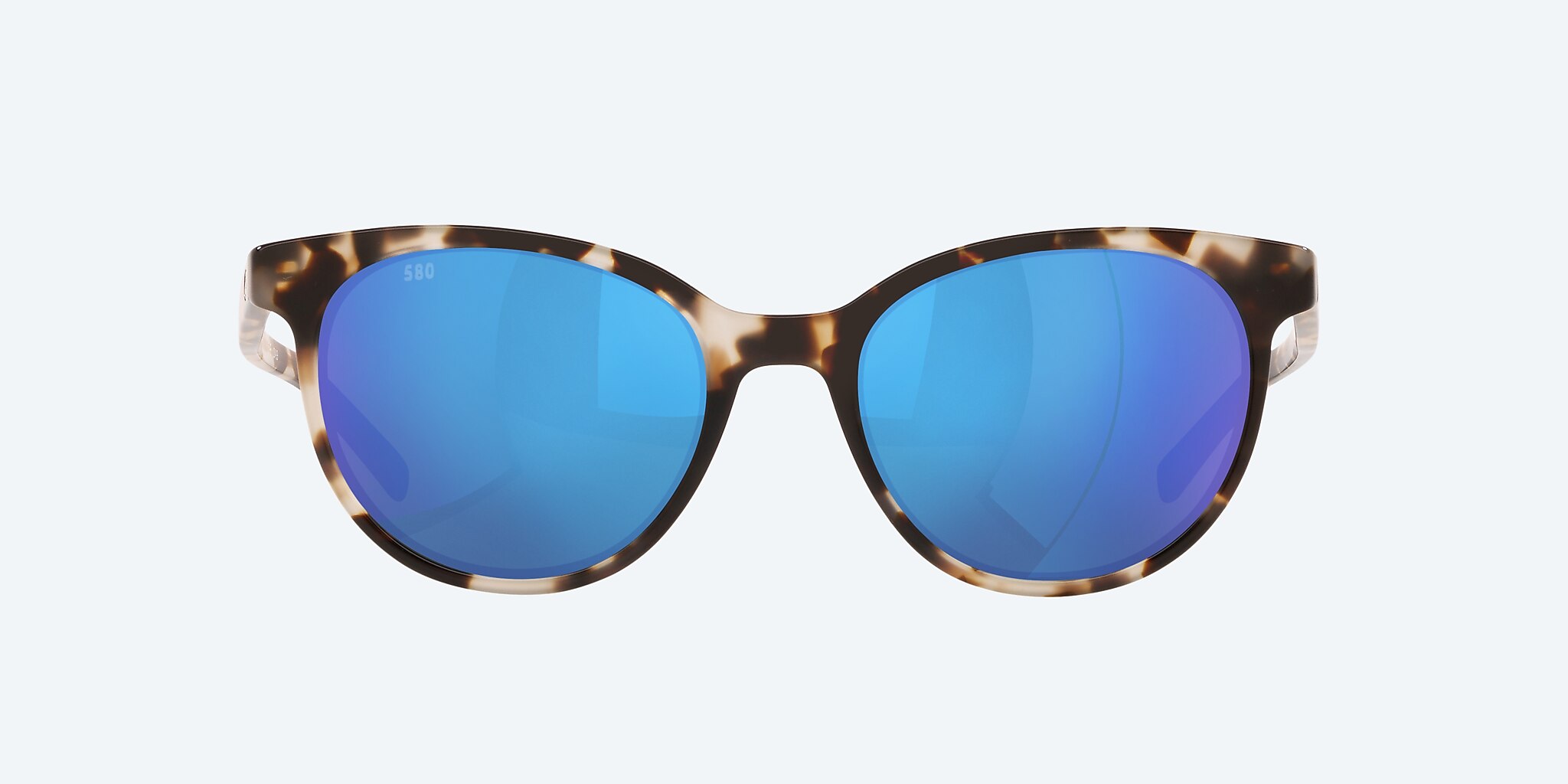 Sunglasses Costa Isla M (54-19) with Blue Mirror lens and Shiny Tiger Cowrie frame Image 2 of 4