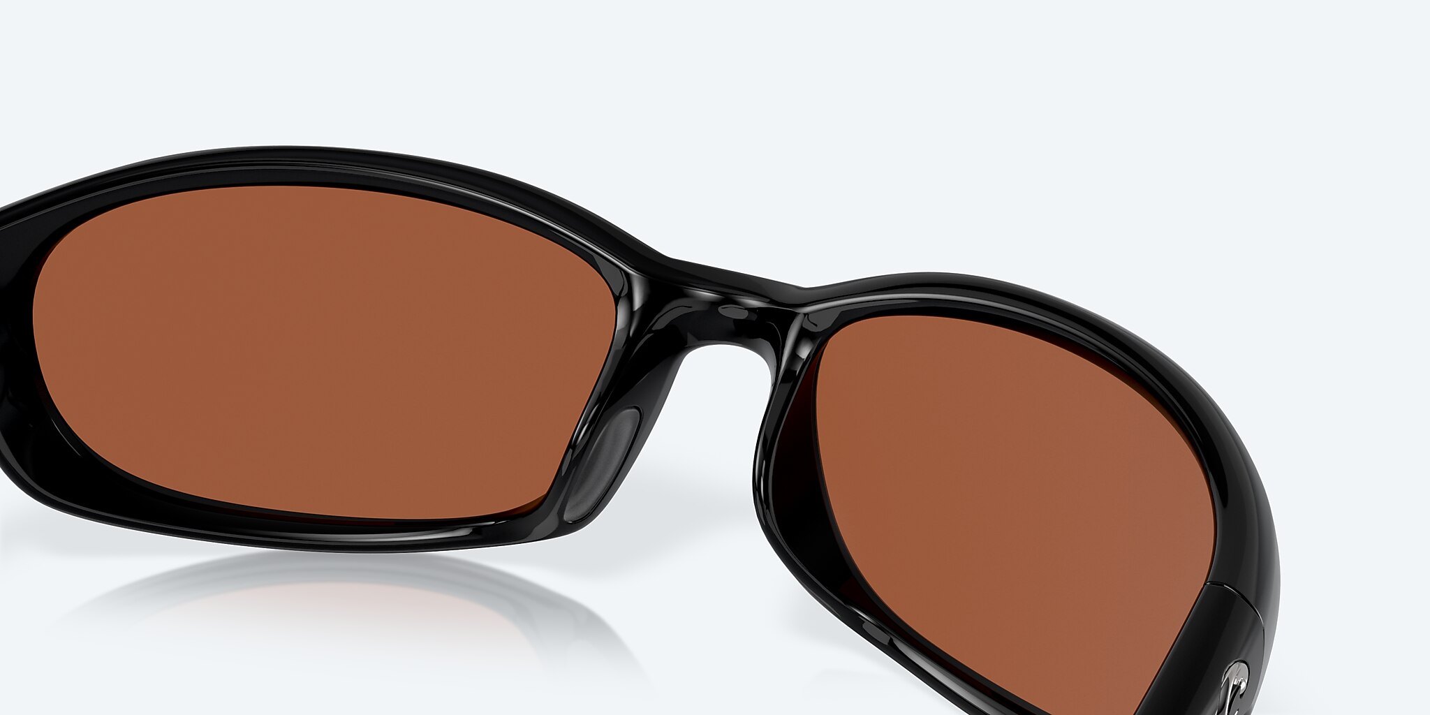 Sunglasses Costa Harpoon S (61-18) with Green Mirror lens and Shiny Black frame Image 7 of 7
