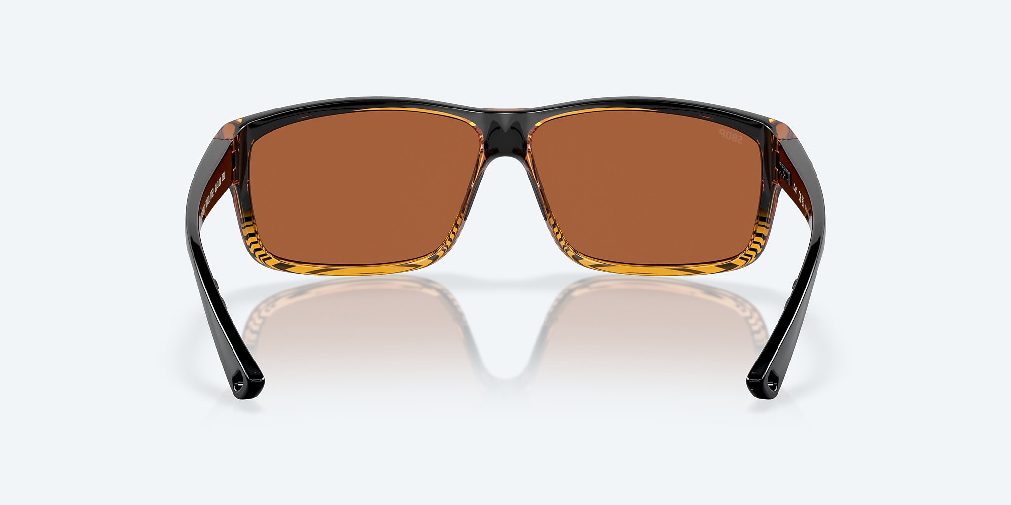 Lunettes de soleil Costa Cut L (60-10) avec Effet miroir Vert verre et Dégradé noix de coco monture Image 4 de 7