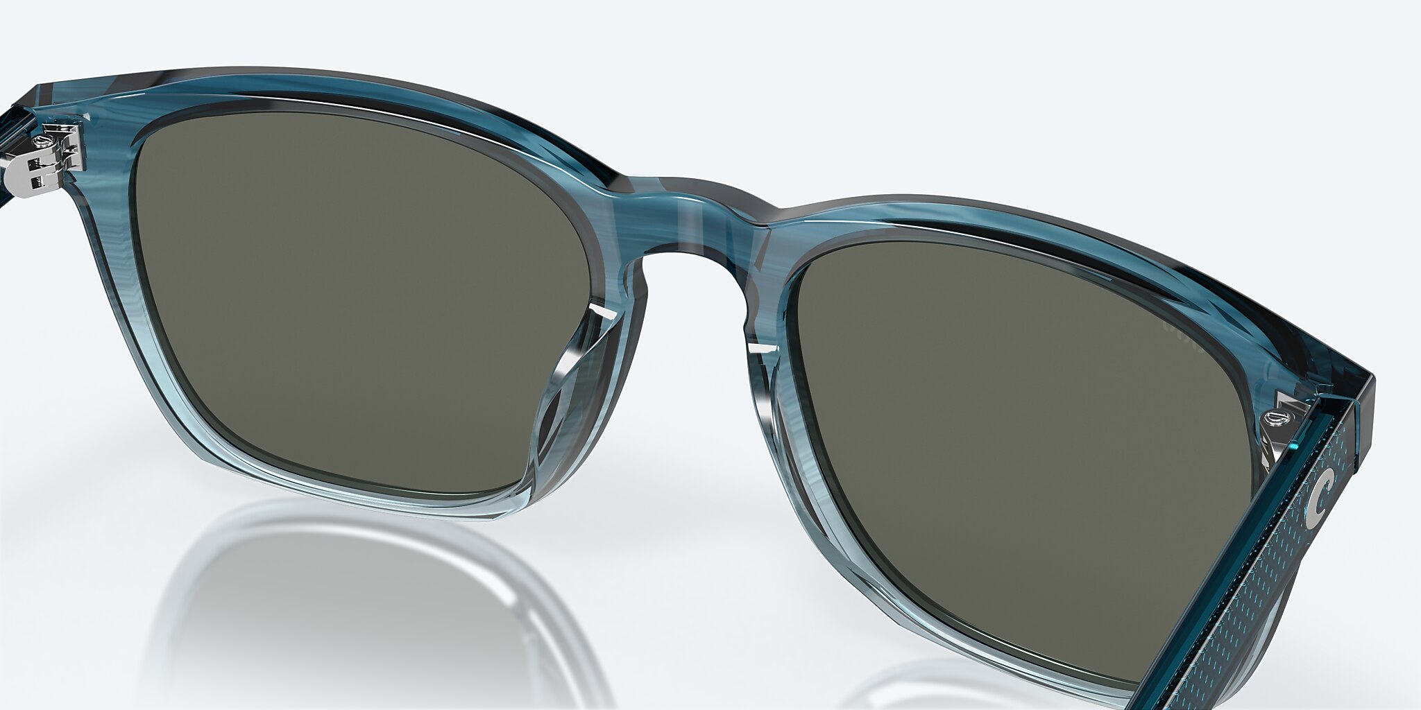 Sunglasses Costa Sullivan M (53-19) with Gray Silver Mirror lens and Shiny Deep Teal Fade frame Image 7 of 8