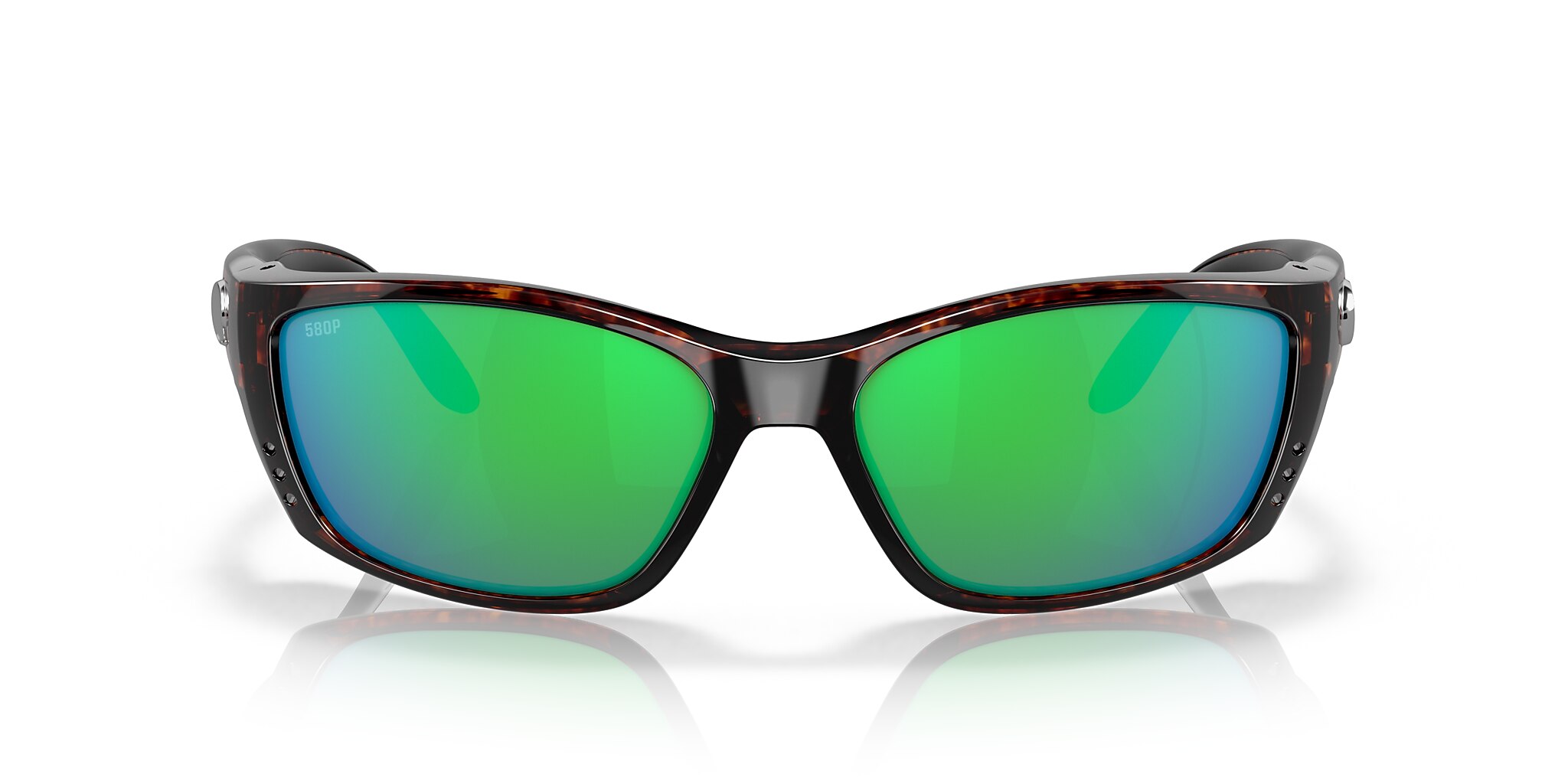 Costa Fisch XL (64-17) with Green Mirror lenses and Tortoise frame