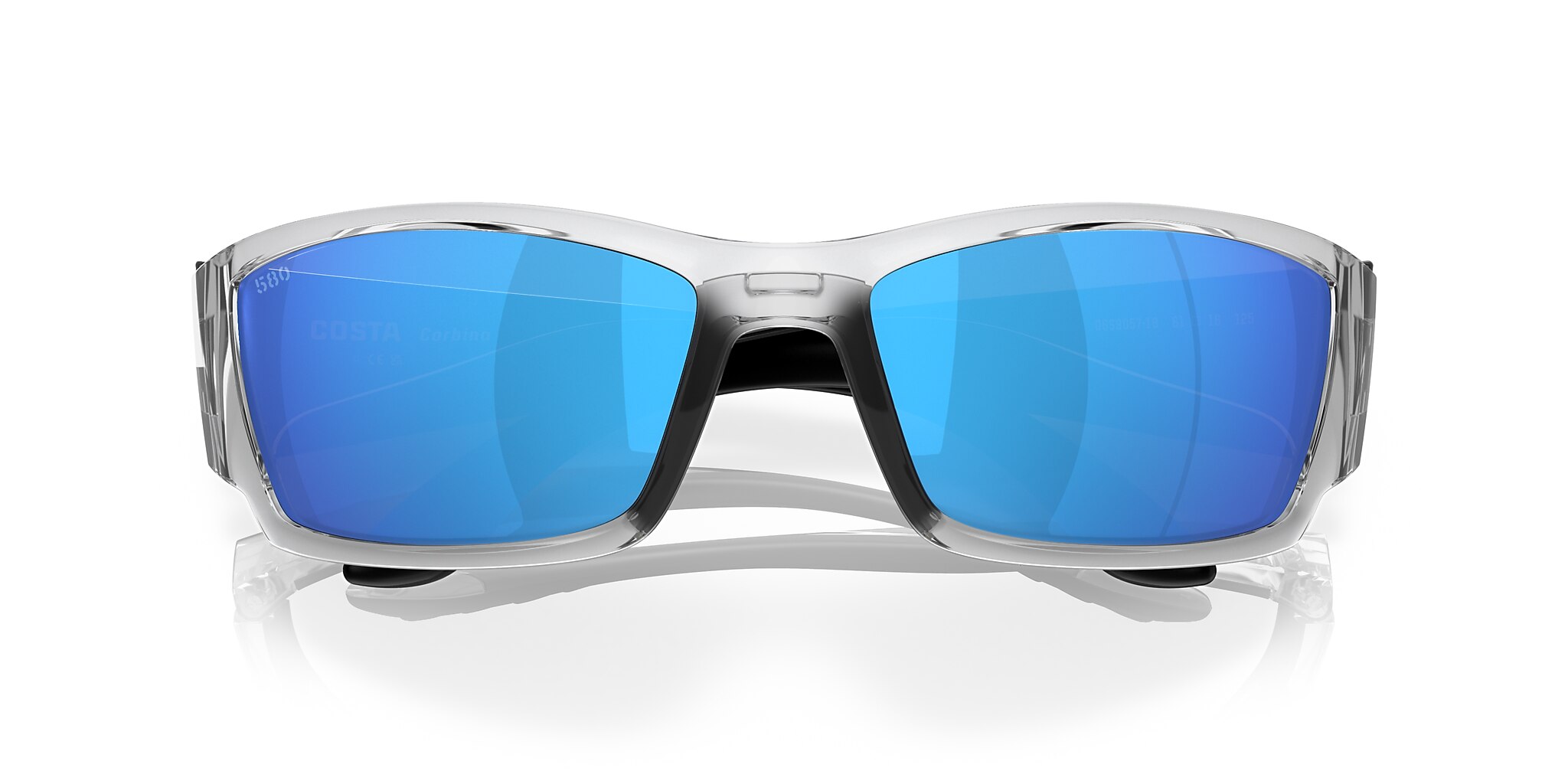 Costa Corbina L (61-18) with Blue Mirror lenses and Silver frame