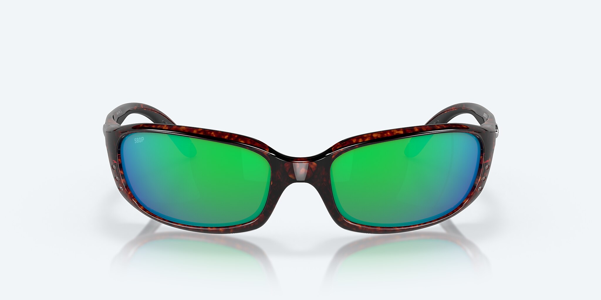 Sunglasses Costa Brine S (59-18) with Green Mirror lens and Tortoise frame Image 2 of 7