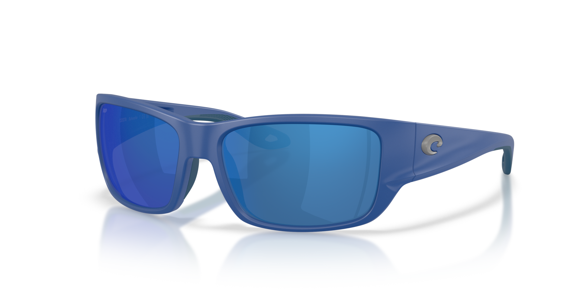 Costa Del Mar Performance Schoolie Men's Matte Chesapeake Blue Frame Blue Mirror 580P Polarized Lens Sunglasses 06S9132-91320756