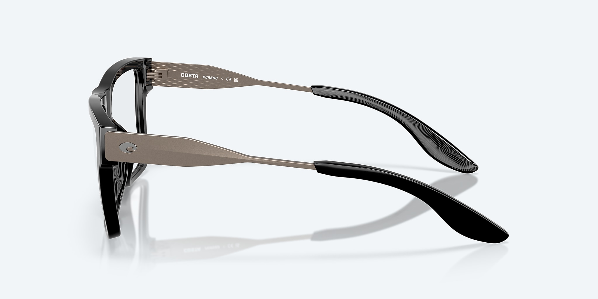 Eyeglasses Costa Pacific Rise 500 L (57-15) with Demo Lens lens and Black frame Image 3 of 7