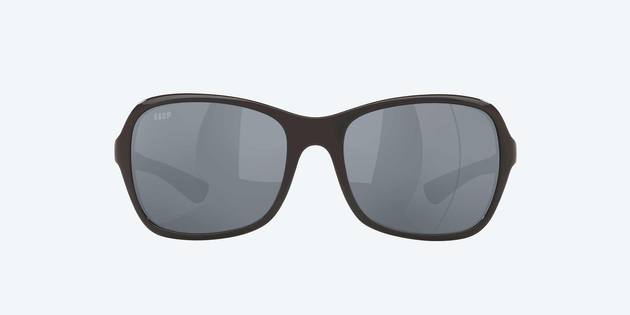 Gafas de sol Costa Kare M (54-18) con Espejo gris y plateado lente y Negro brillante con logo verde menta montura Imagen 2 de 4
