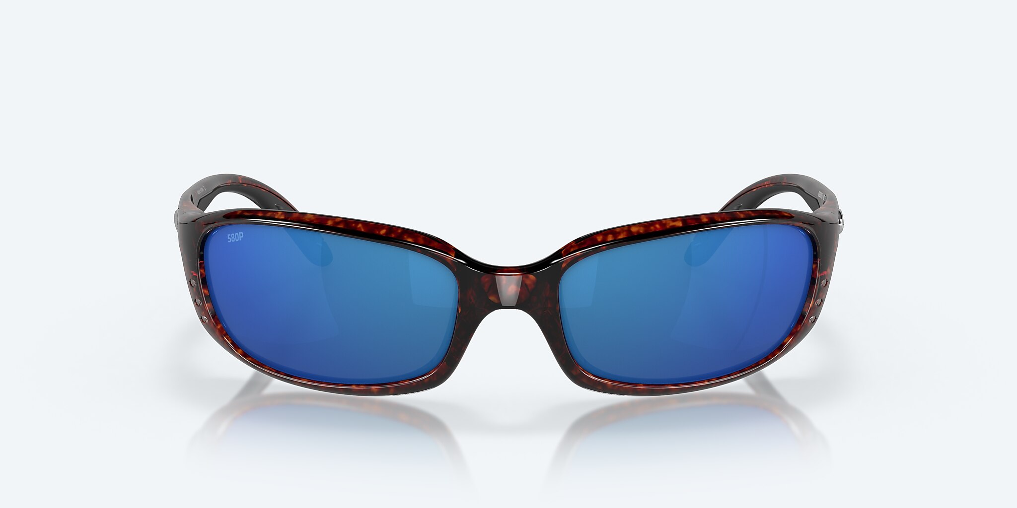 Sunglasses Costa Brine S (59-18) with Blue Mirror lens and Tortoise frame Image 2 of 7