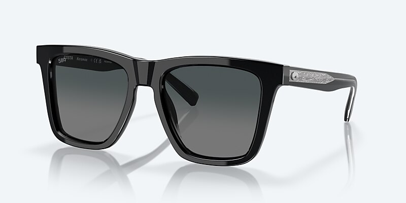 Sunglasses Costa Keramas L (54-19) with Gray Gradient lens and Black frame Image 1 of 7