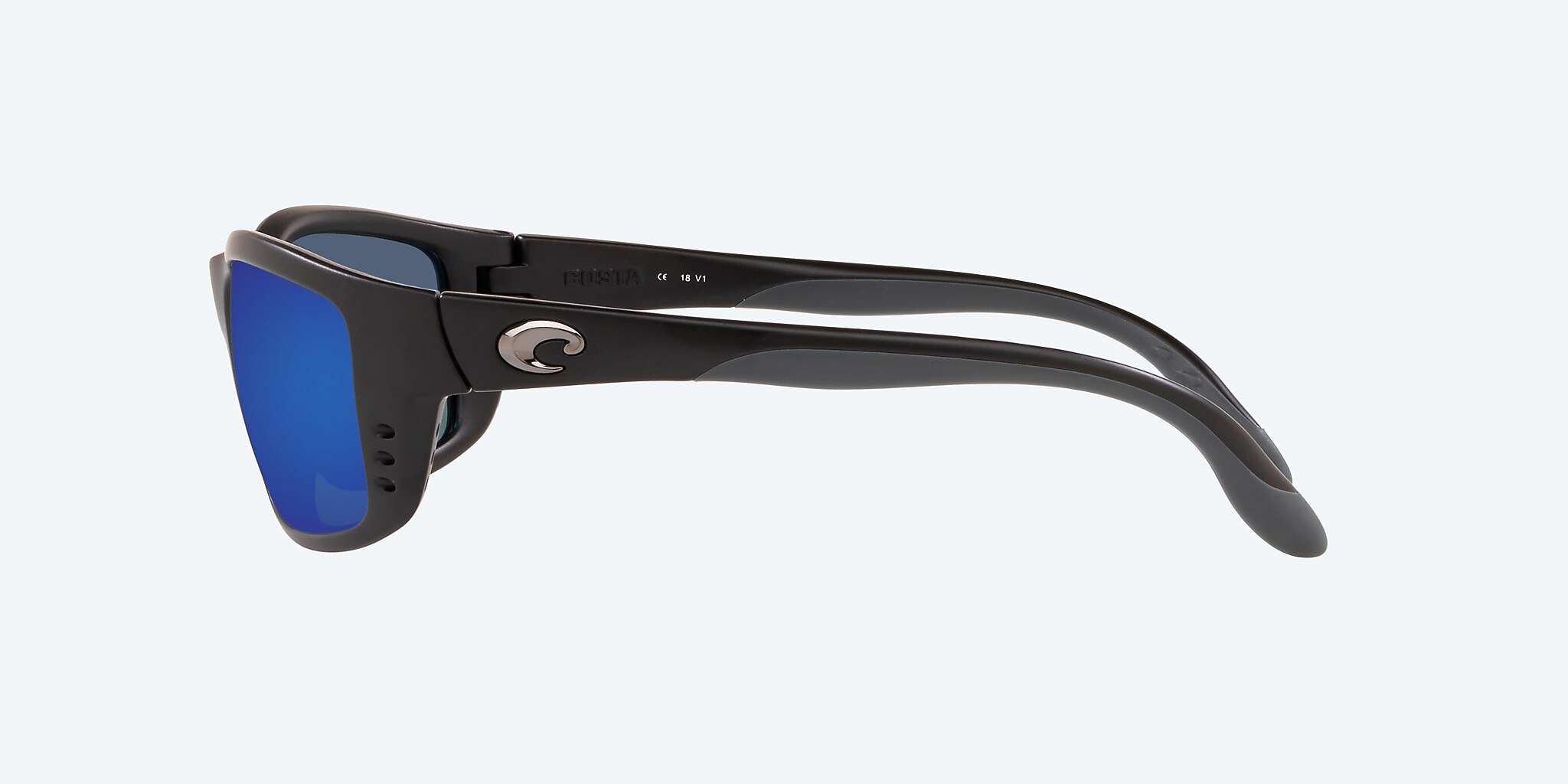 Lunettes de soleil Costa Zane L (61-17) avec Effet miroir Bleu verre et Noir mat monture Image 3 de 4