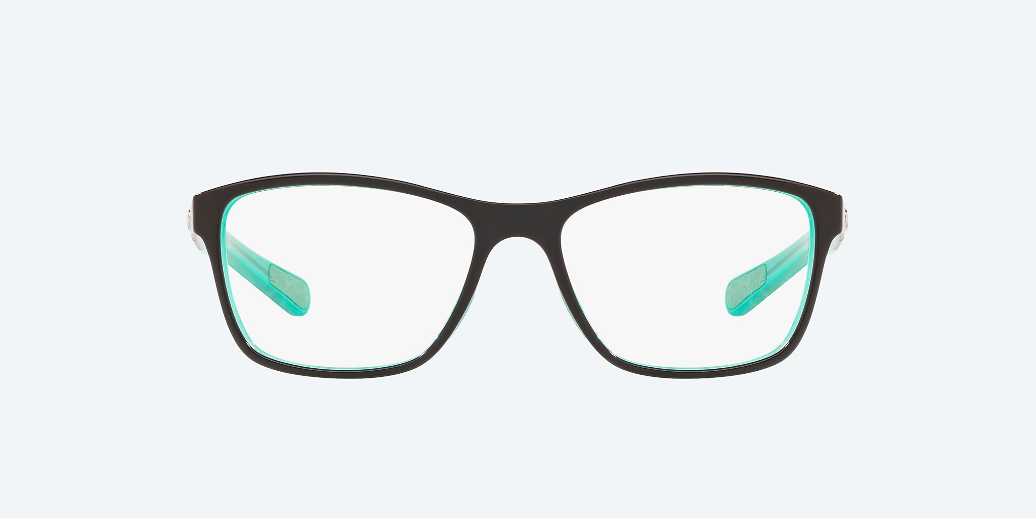 Eyeglasses Costa Ocean Ridge 110 XXS (50-15) with Demo Lens lens and Shiny Black/Kiwi/Kiwi Crystal frame Image 2 of 4