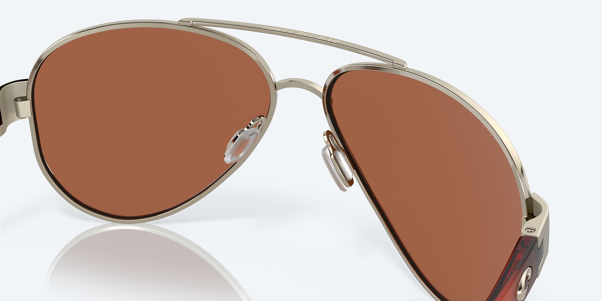 Sunglasses Costa South Point L (59-14) with Copper Silver Mirror lens and Rose Gold frame Image 7 of 7