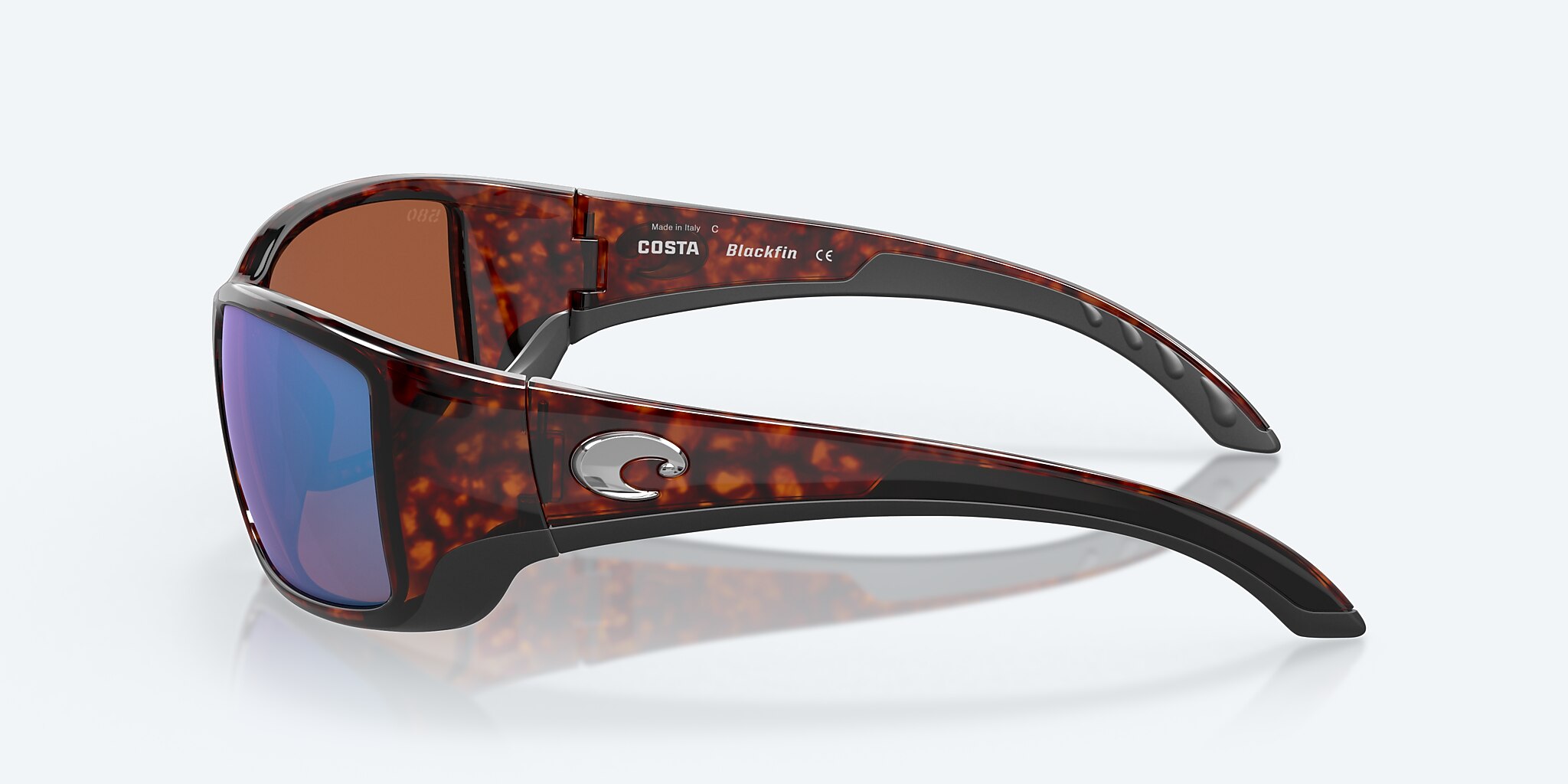 Sunglasses Costa Blackfin L (62-17) with Green Mirror lens and Tortoise frame Image 3 of 7