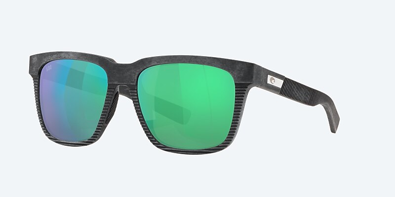 Lunettes de soleil Costa Pescador L (55-17) avec Effet miroir Vert verre et Filet gris avec caoutchouc gris monture Image 1 de 4