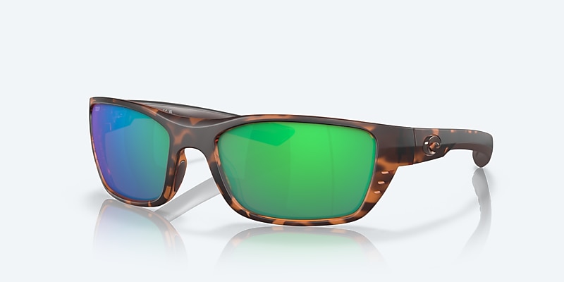 Lunettes de soleil Costa Whitetip M (58-18) avec Effet miroir Vert verre et Écaille de tortue rétro monture Image 1 de 7