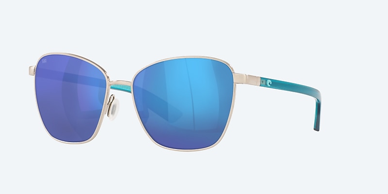 Sunglasses Costa Paloma XL (58-16) with Blue Mirror lens and Brushed Silver frame Image 1 of 4
