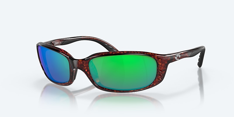 Sunglasses Costa Brine S (59-18) with Green Mirror lens and Tortoise frame Image 1 of 7