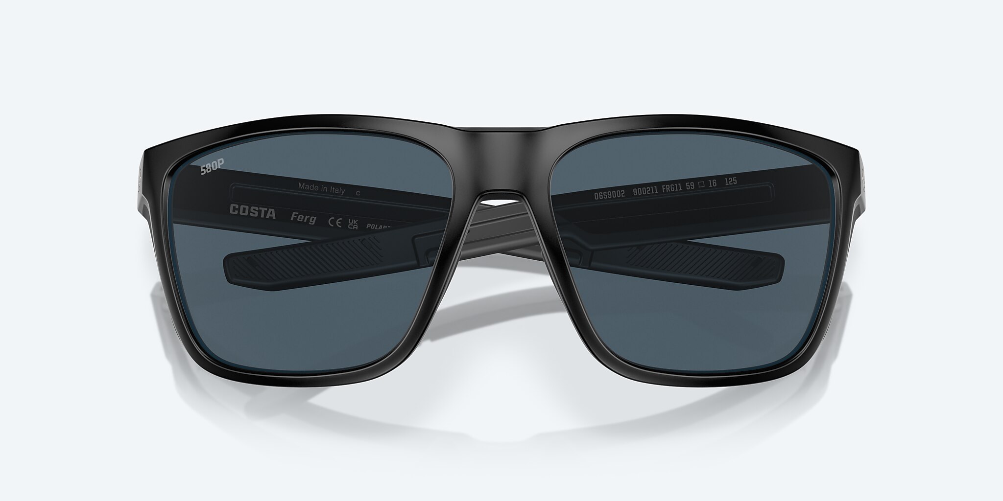Sunglasses Costa Ferg L (59-16) with Gray lens and Matte Black frame Image 5 of 7