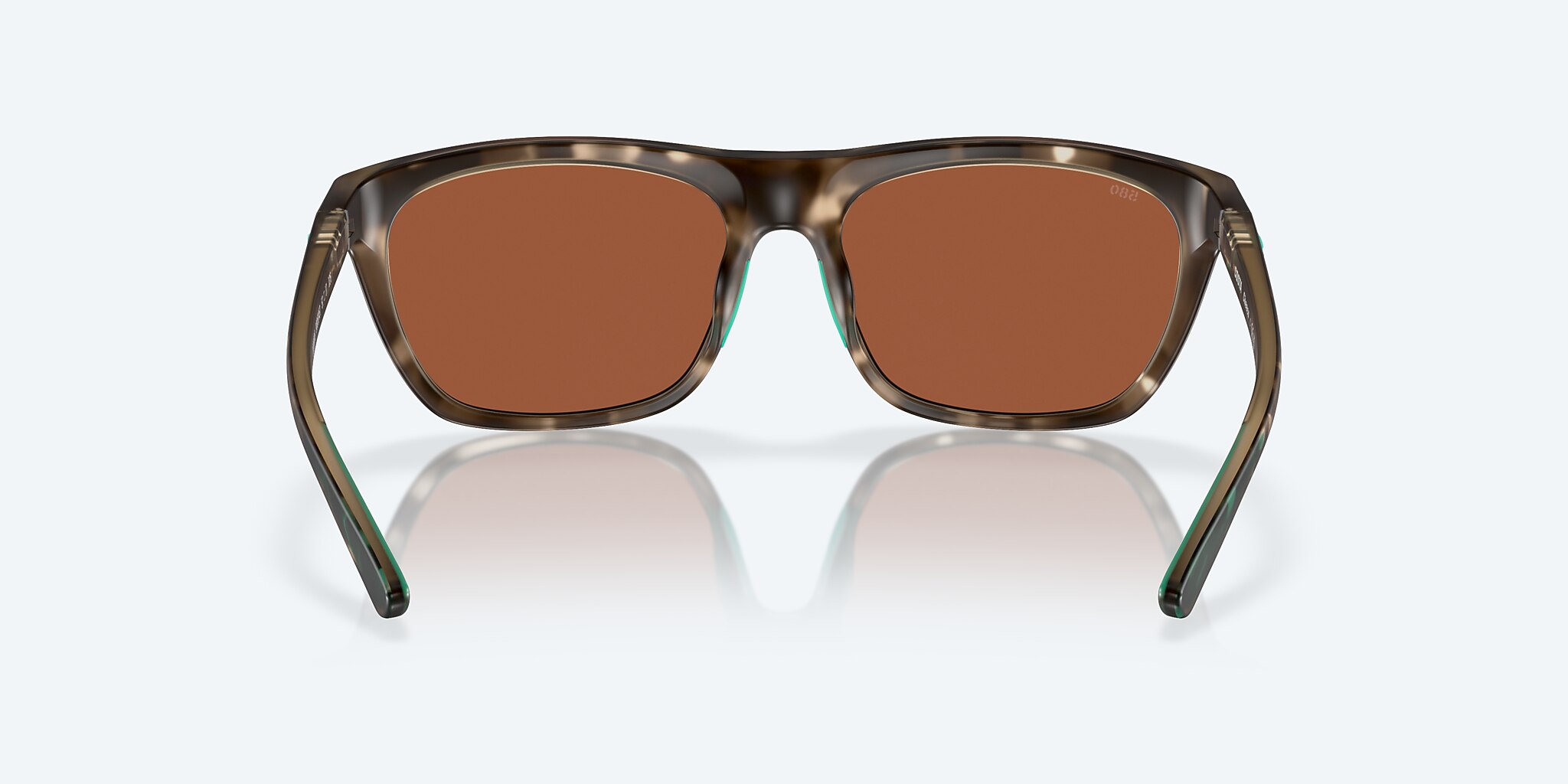 Sunglasses Costa Cheeca XL (57-17) with Green Mirror lens and Matte Shadow Tortoise frame Image 4 of 7