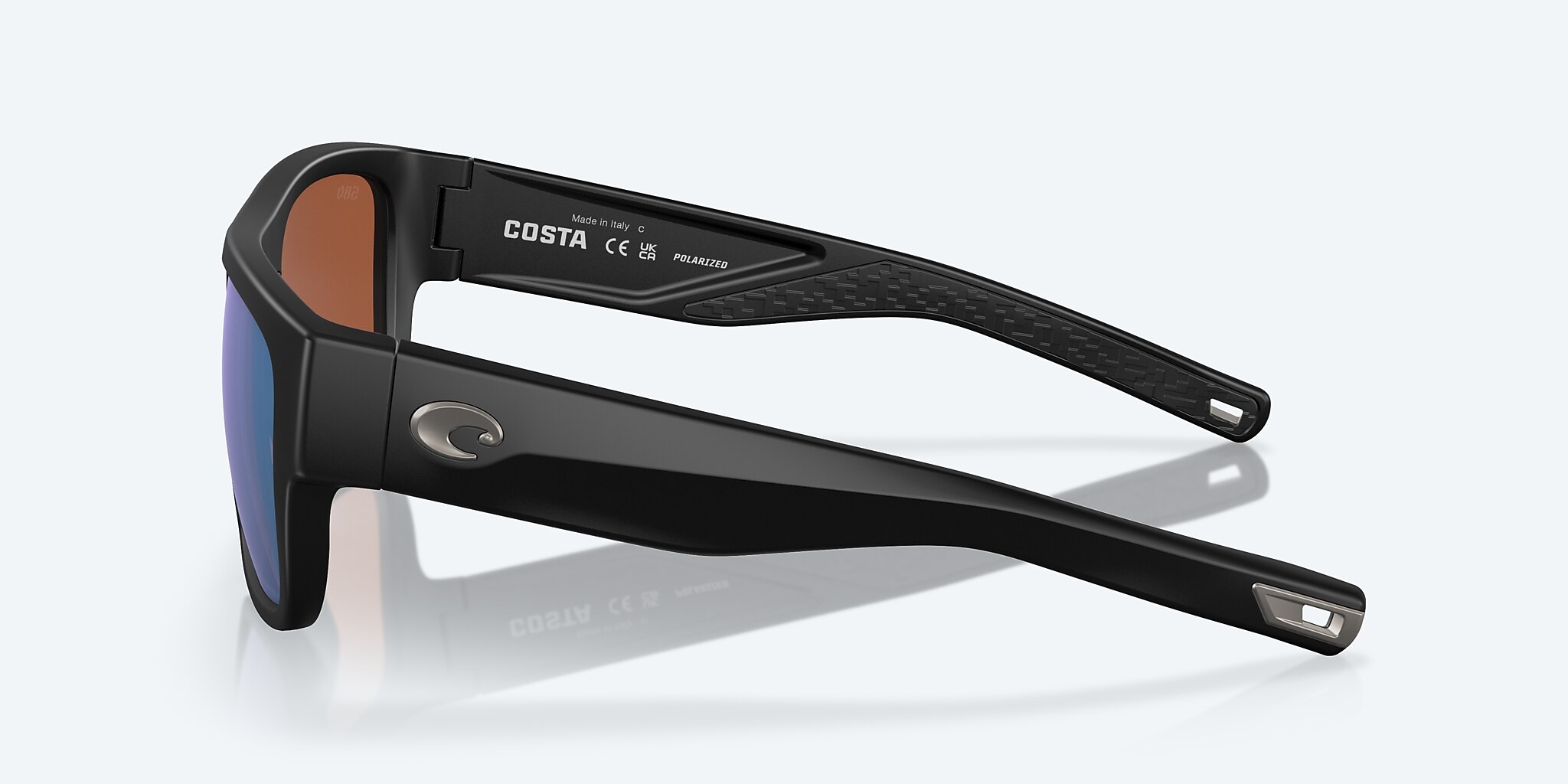Lunettes de soleil Costa Sampan XL (58-17) avec Effet miroir Vert verre et Noir mat monture Image 3 de 7