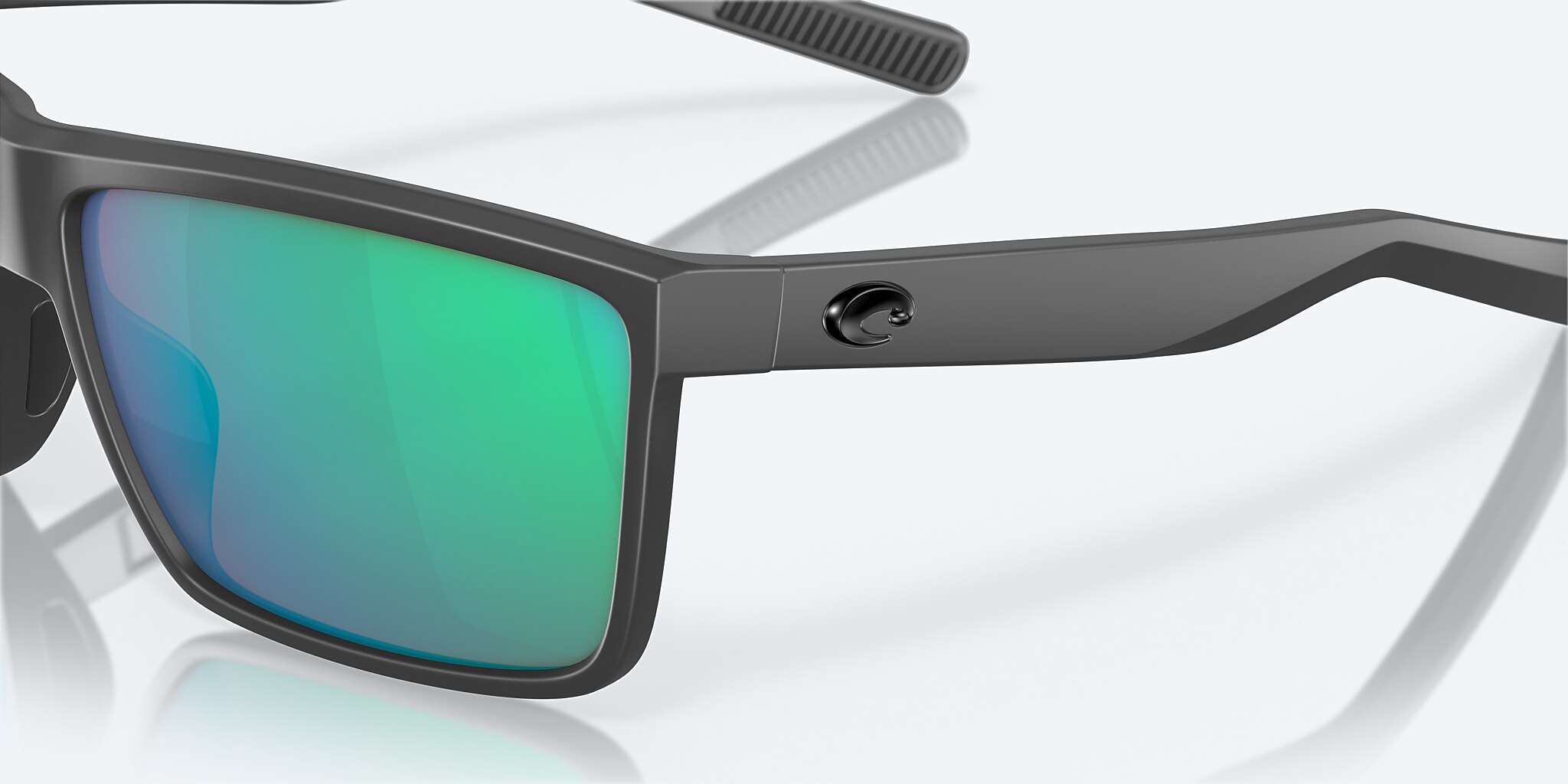 Sunglasses Costa Rinconcito M (60-12) with Green Mirror lens and Matte Gray frame Image 6 of 8