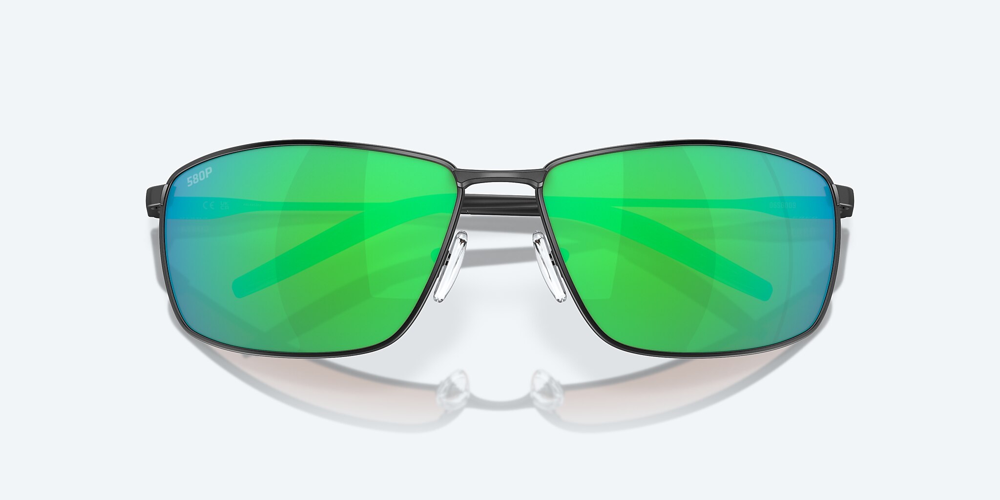 Sunglasses Costa Turret L (63-15) with Green Mirror lens and Matte Black frame Image 5 of 7