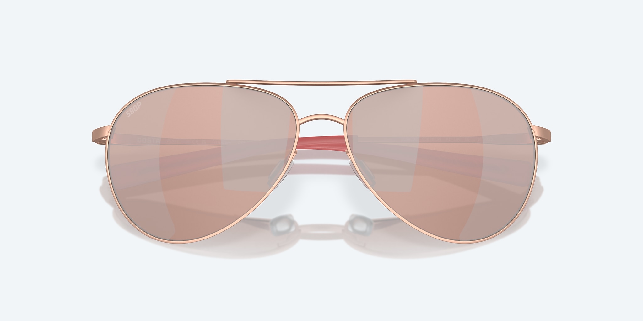 Sunglasses Costa Piper L (58-14) with Copper Silver Mirror lens and Satin Rose Gold frame Image 5 of 7