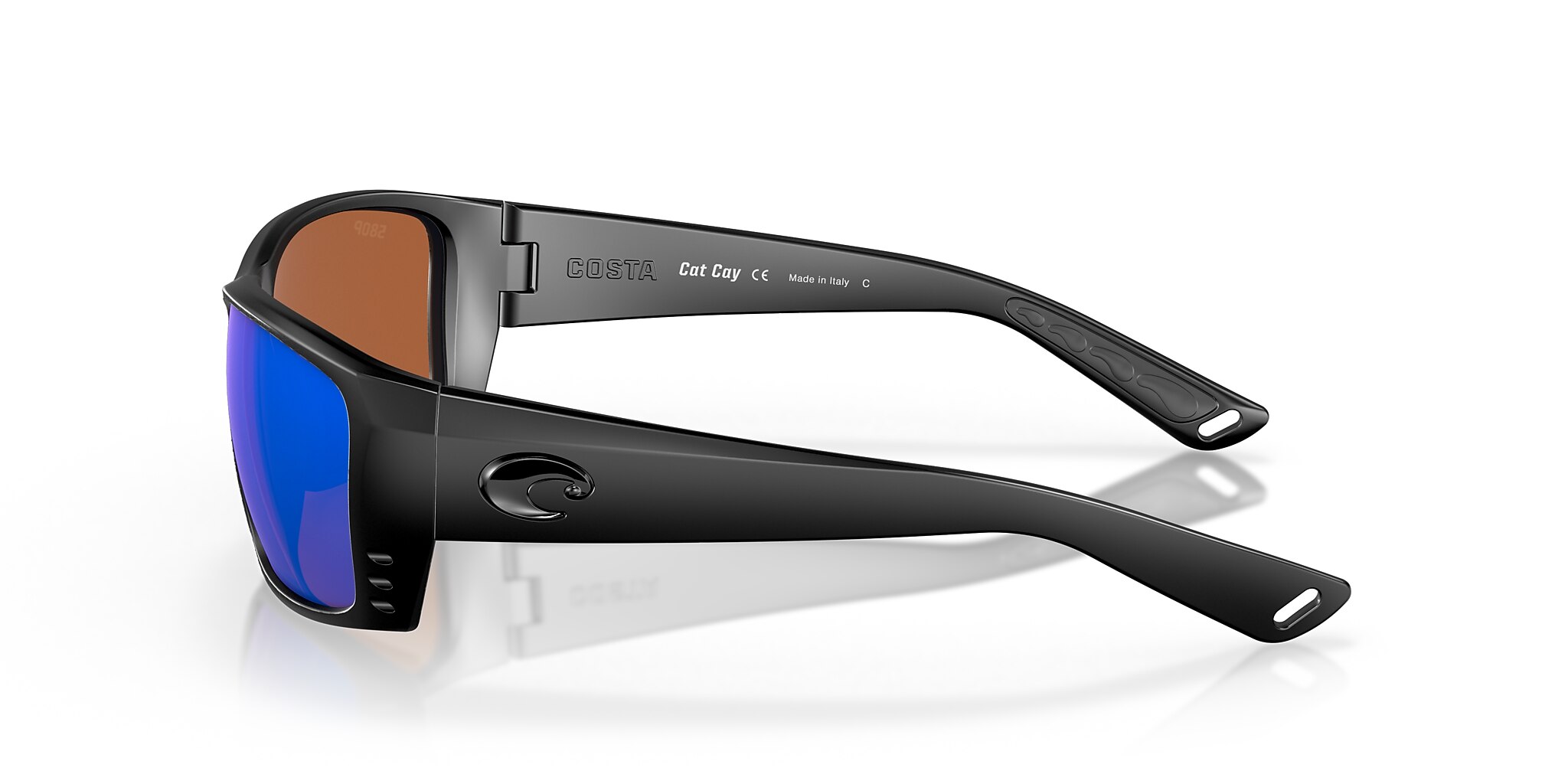 Costa Cat Cay M (61-10) with Green Mirror lenses and Blackout