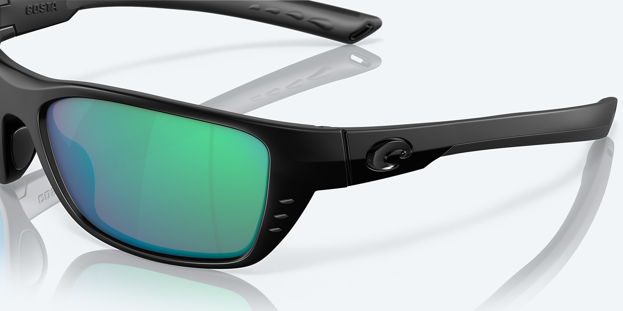 Sunglasses Costa Whitetip M (58-18) with Green Mirror lens and Blackout frame Image 6 of 7