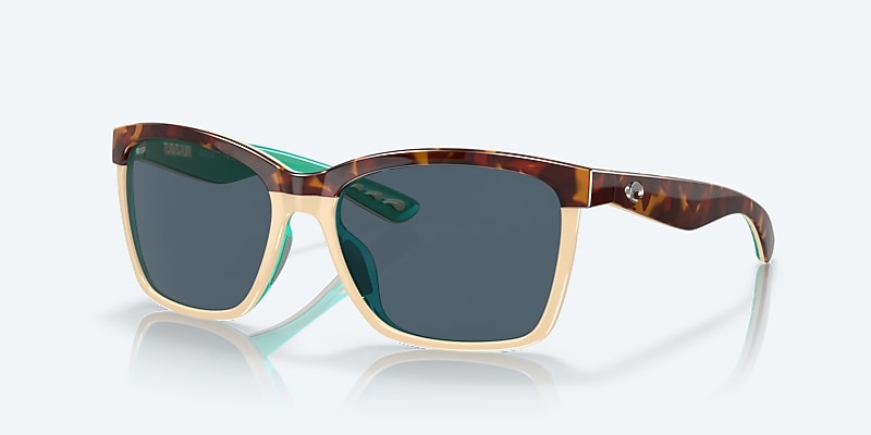 Sunglasses Costa Anaa S (55-16) with Gray lens and Shiny Retro Tortoise/Cream/Mint frame Image 1 of 7