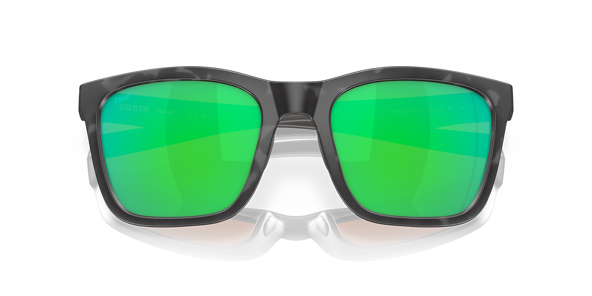 Costa Panga XXL (56-20) with Green Mirror lenses and Matte Gray