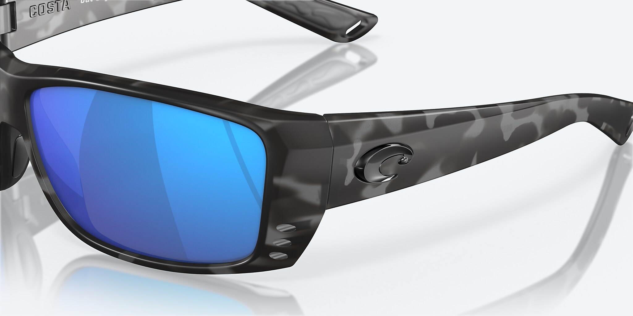 Sunglasses Costa Ocearch® Cat Cay M (61-10) with Blue Mirror lens and Tiger Shark Ocearch frame Image 6 of 7