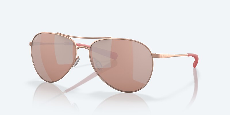 Sunglasses Costa Piper L (58-14) with Copper Silver Mirror lens and Satin Rose Gold frame Image 1 of 7