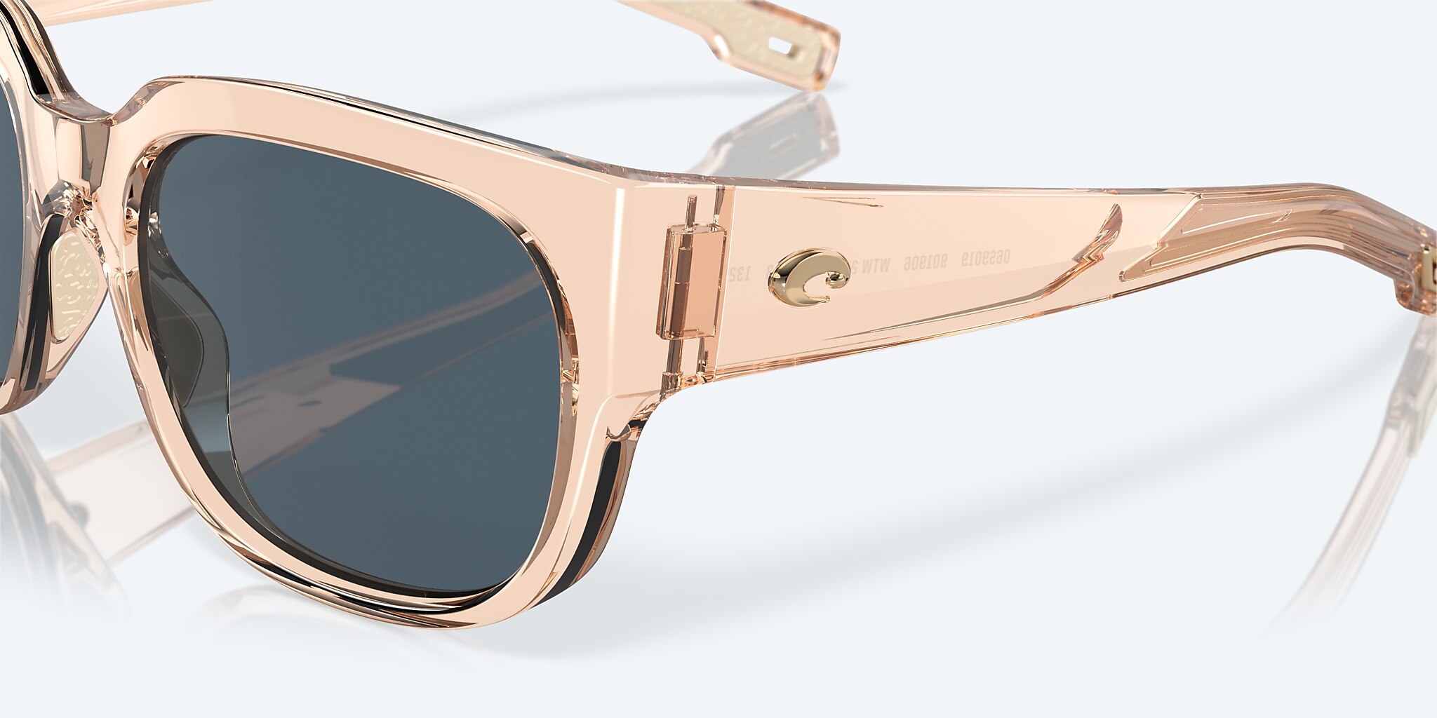 Sunglasses Costa Waterwoman M (55-18) with Gray lens and Shiny Blonde Crystal frame Image 6 of 7