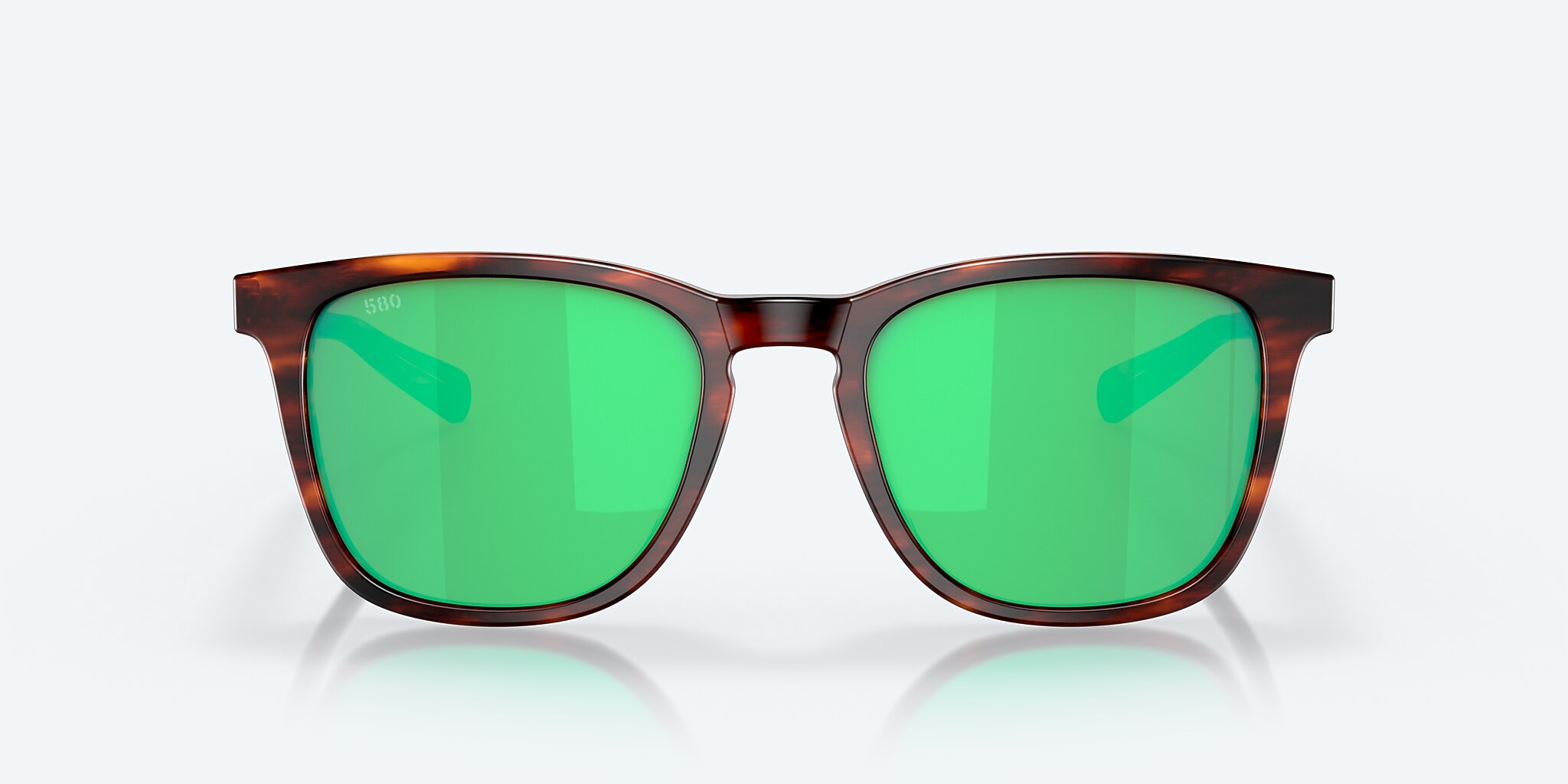 Sunglasses Costa Sullivan M (53-19) with Green Mirror lens and Matte Tortoise frame Image 2 of 9