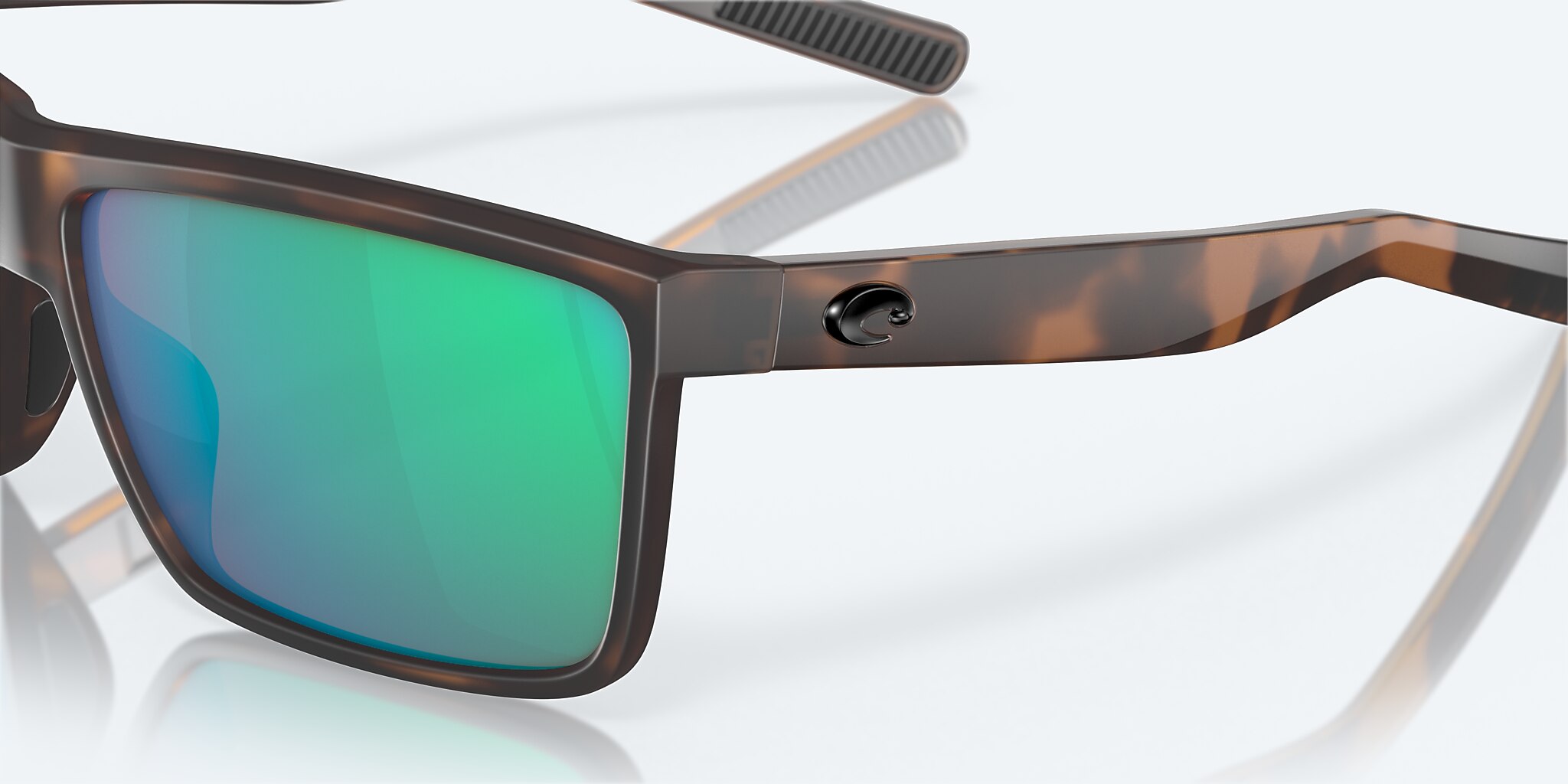 Sunglasses Costa Rinconcito M (60-12) with Green Mirror lens and Matte Tortoise frame Image 6 of 8