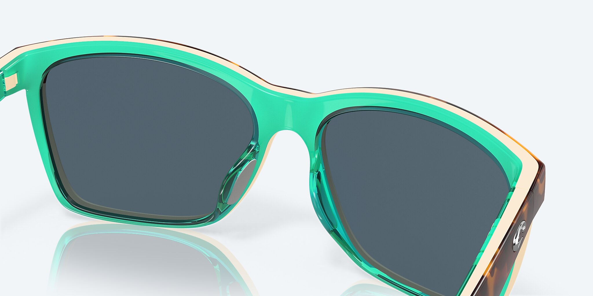 Sunglasses Costa Anaa S (55-16) with Gray lens and Shiny Retro Tortoise/Cream/Mint frame Image 7 of 7