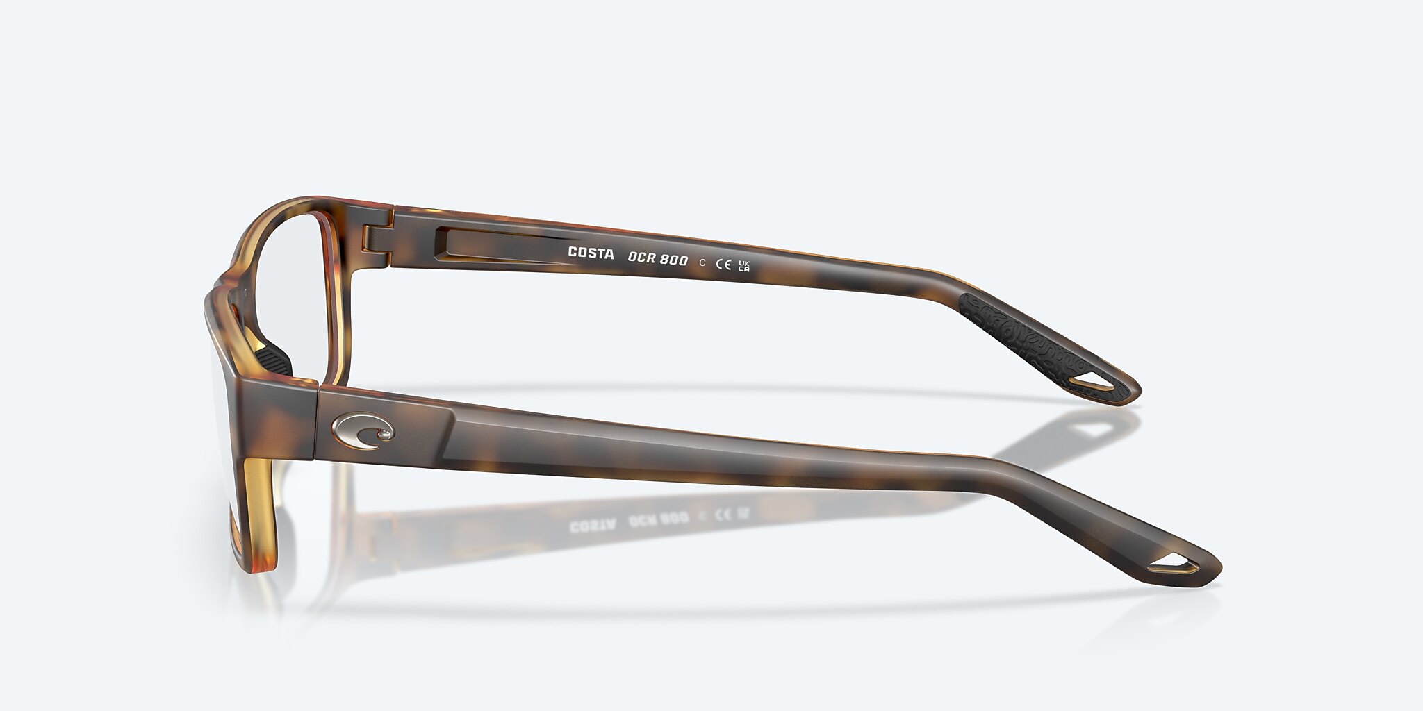 Eyeglasses Costa Ocean Ridge 800 L (55-17) with Demo Lens lens and Matte Tortoise frame Image 3 of 7
