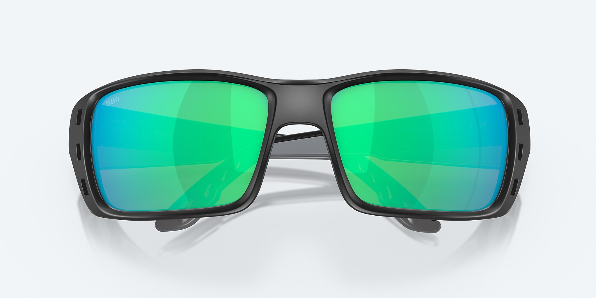 Sunglasses Costa Permit XL (63-16) with Green Mirror lens and Matte Black frame Image 5 of 7