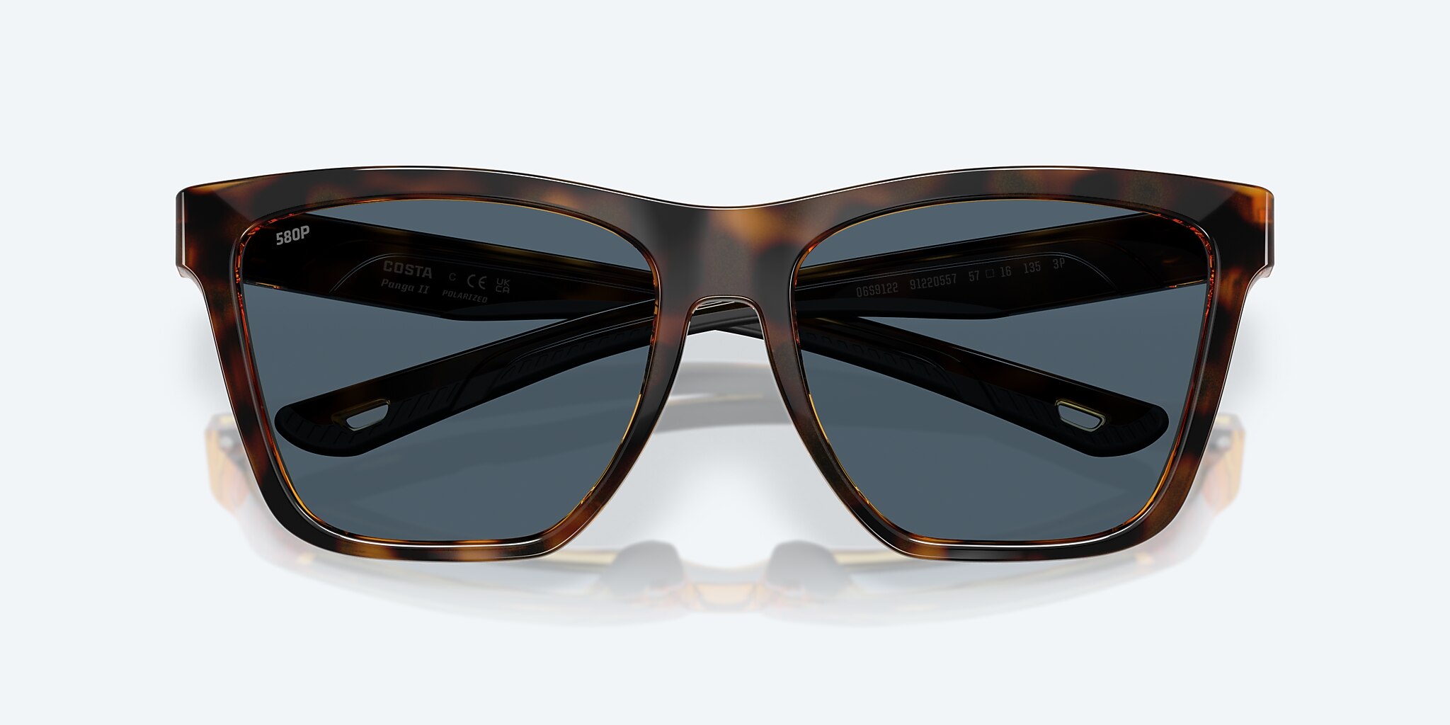 Sunglasses Costa Panga II XL (57-16) with Gray lens and Tortoise frame Image 5 of 7
