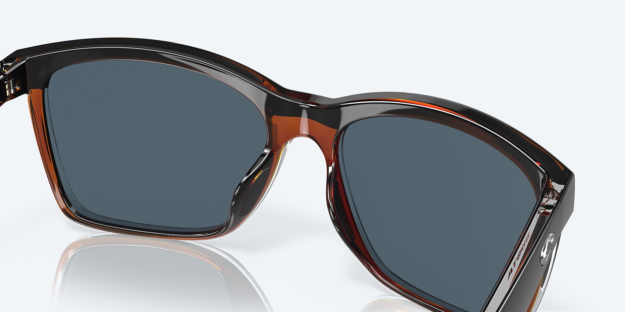 Sunglasses Costa Anaa S (55-16) with Gray lens and Shiny Black On Brown frame Image 7 of 7
