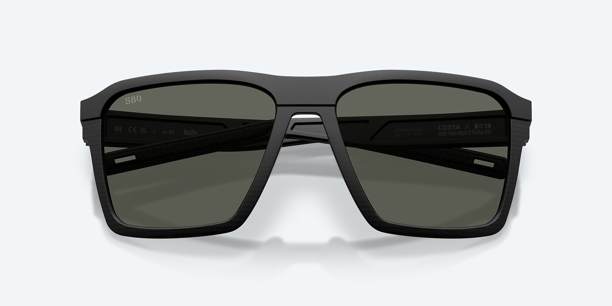 Sunglasses Costa Antille L (58-17) with Gray lens and Netplus Black frame Image 5 of 8