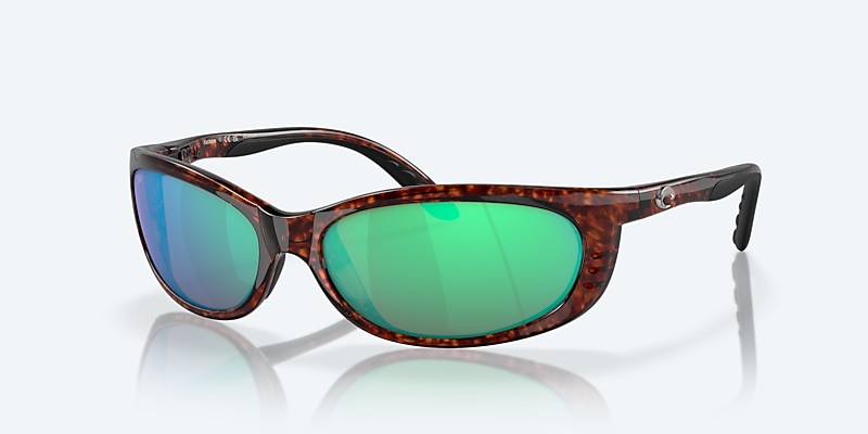 Lunettes de soleil Costa Fathom L (61-16) avec Effet miroir Vert verre et Écaille de tortue monture Image 1 de 7