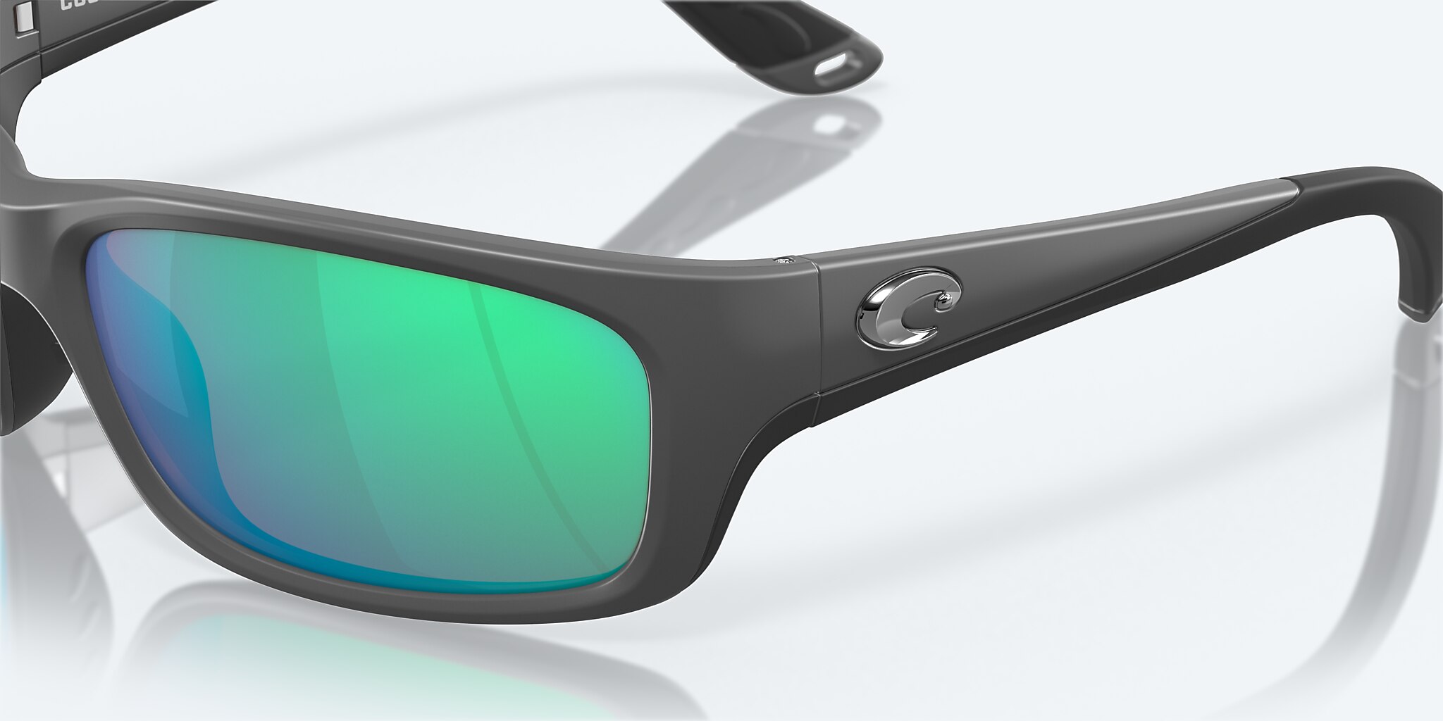 Sunglasses Costa Jose L (62-16) with Green Mirror lens and Matte Gray frame Image 6 of 8