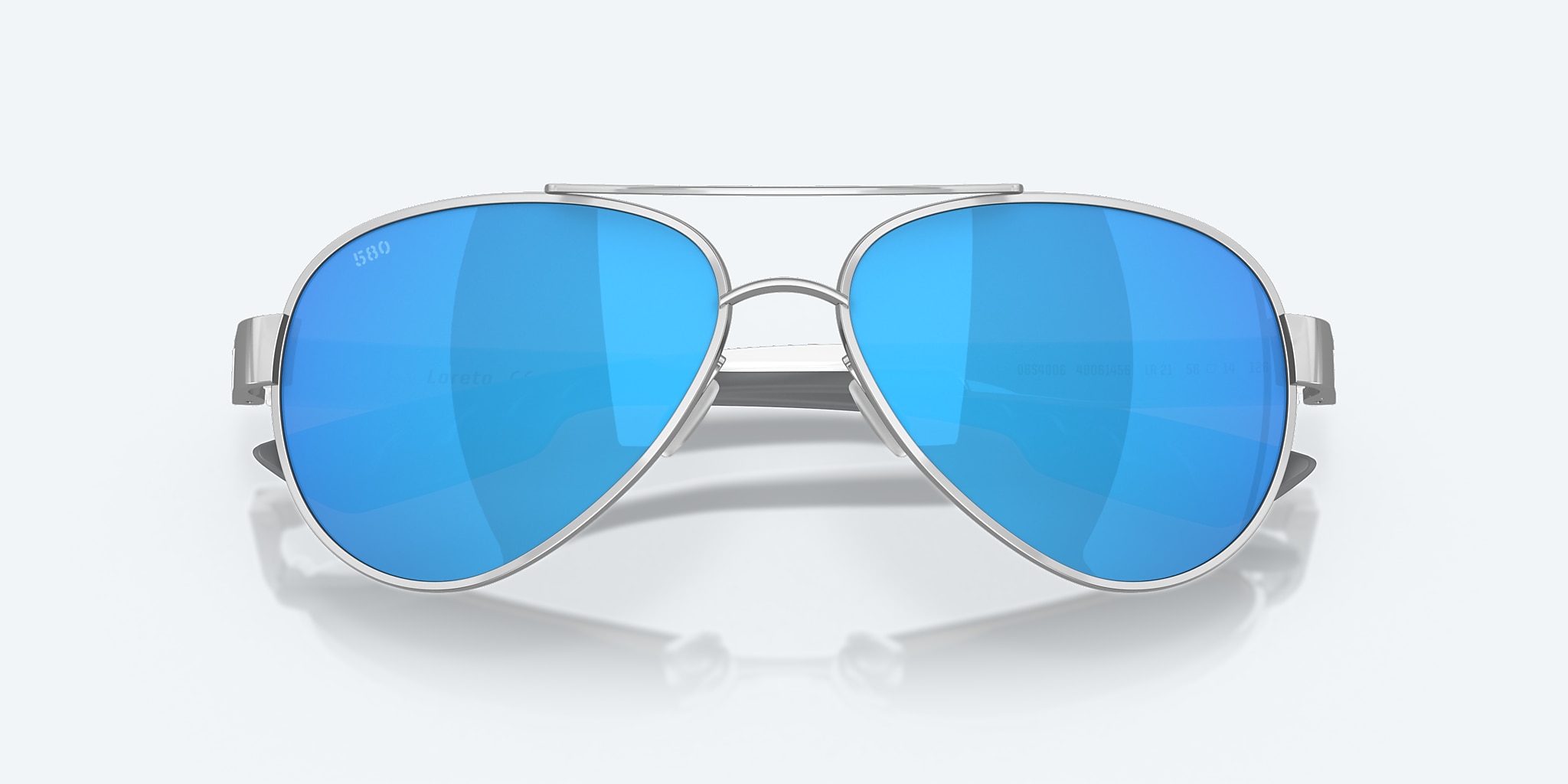 Sunglasses Costa Loreto M (56-14) with Blue Mirror lens and Palladium frame Image 5 of 8
