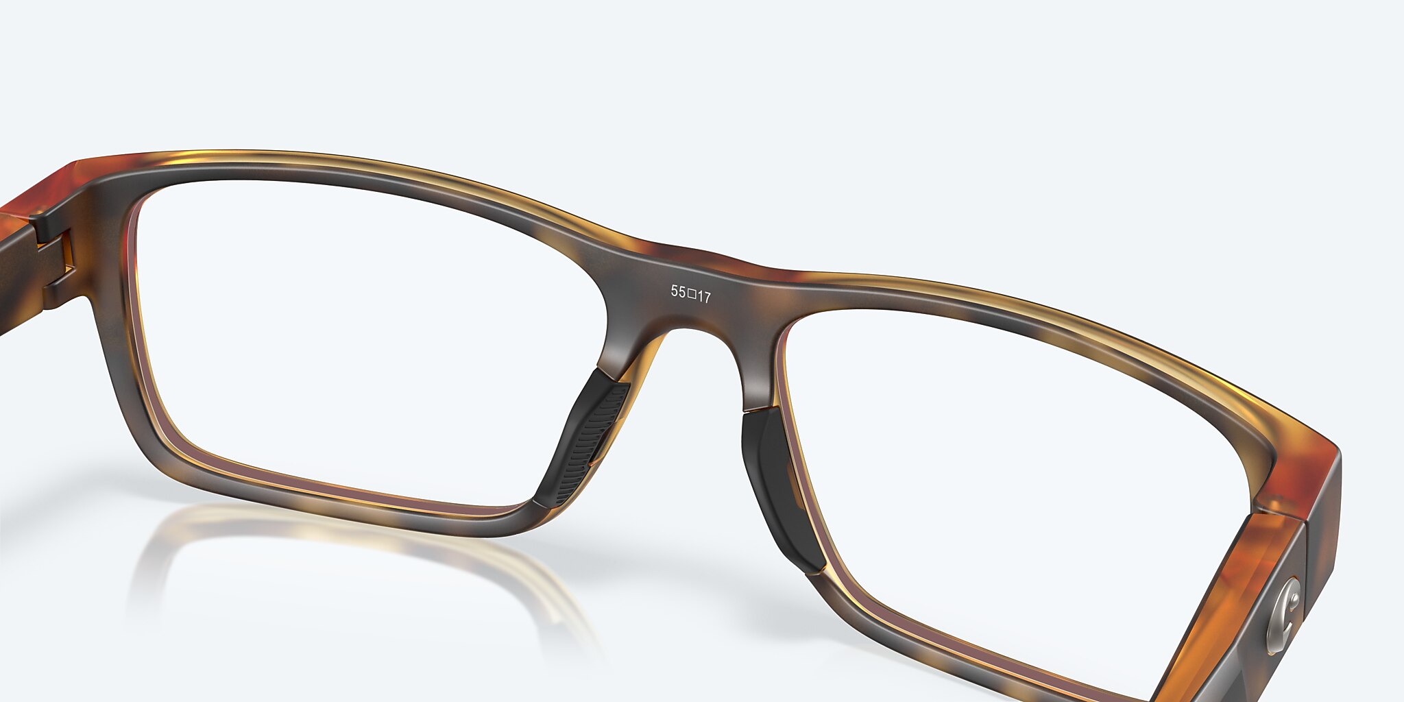 Eyeglasses Costa Ocean Ridge 800 L (55-17) with Demo Lens lens and Matte Tortoise frame Image 7 of 7