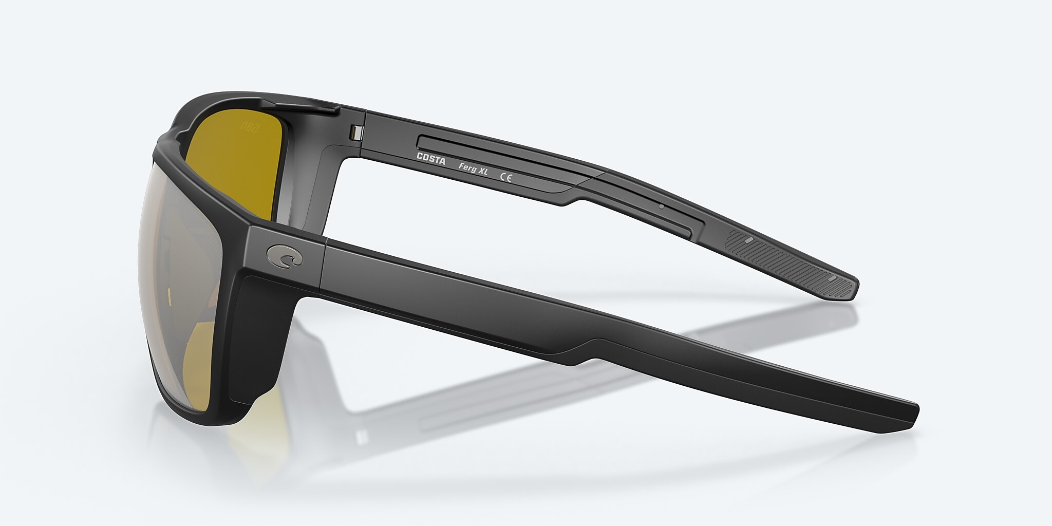Sunglasses Costa Ferg XL XXL (62-16) with Sunrise Silver Mirror lens and Matte Black frame Image 3 of 8