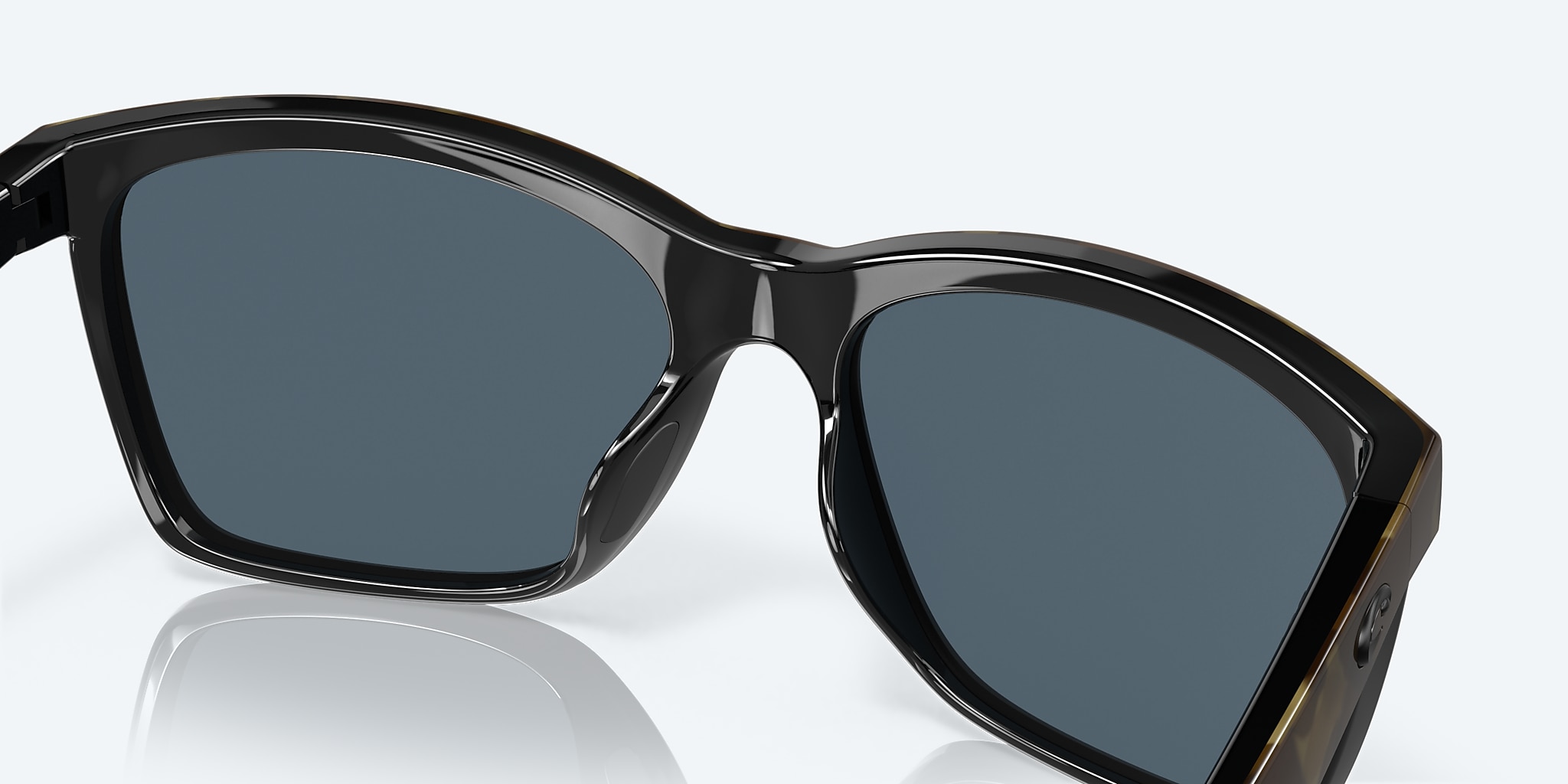 Sunglasses Costa Anaa S (55-16) with Gray lens and Shiny Olive Tortoise On Black frame Image 7 of 7