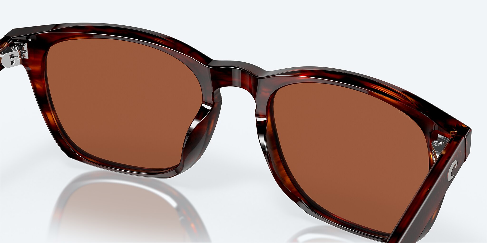 Sunglasses Costa Sullivan M (53-19) with Green Mirror lens and Matte Tortoise frame Image 8 of 9